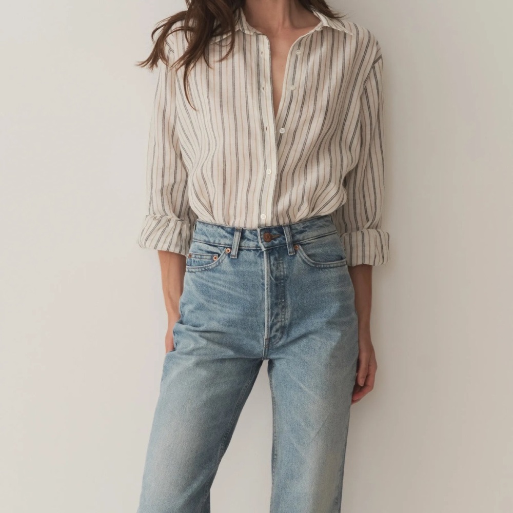 Doen Hava San Leone Striped Button Down top